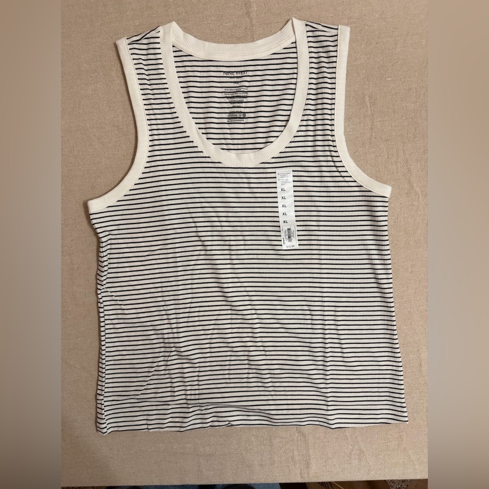 Women's Nine West Fitted Ribbed Tank Top - Picture 3 of 4